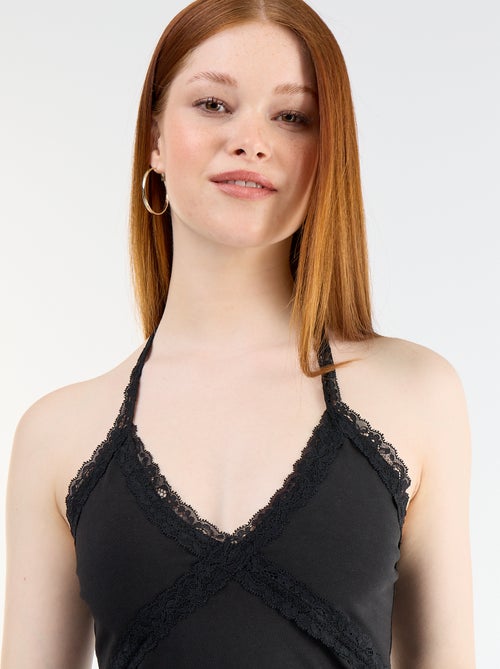 Top a schiena scoperta con pizzo - Kiabi