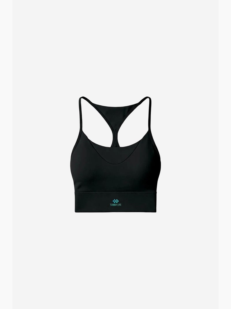 Top active da donna in poliestere ed elastan tommy Nero - Kiabi