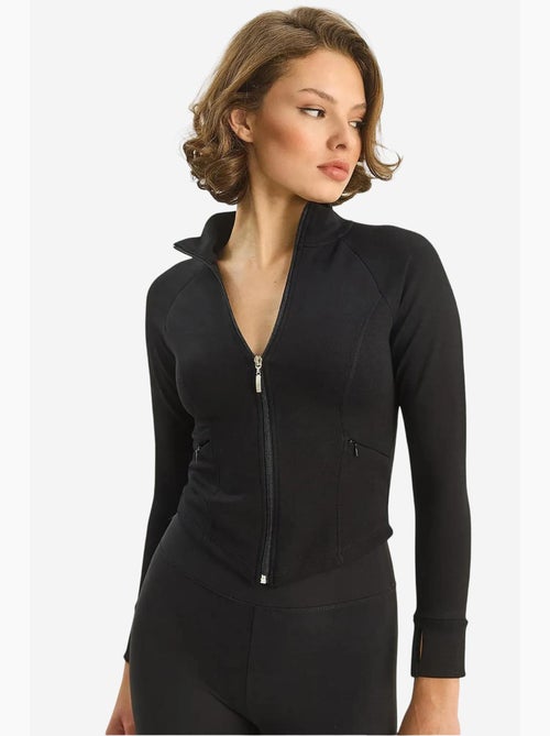 Top active in maglia slim fit con zip lucci - Kiabi Top active in maglia slim fit con zip lucci - Kiabi