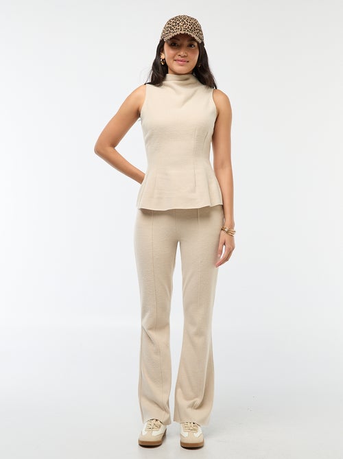 Top aderente in maglia effetto orsetto - Kiabi