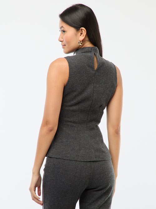 Top aderente in maglia effetto peluche - Kiabi