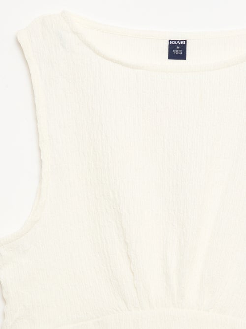 Top aderente in tessuto crêpe - Kiabi