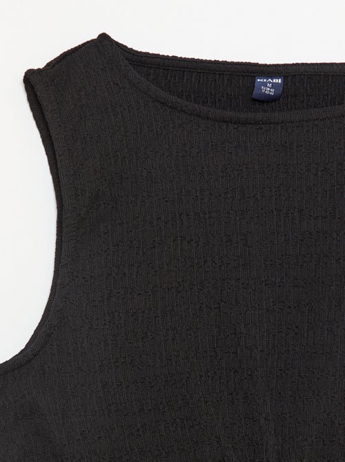 Top aderente in tessuto crêpe - Kiabi