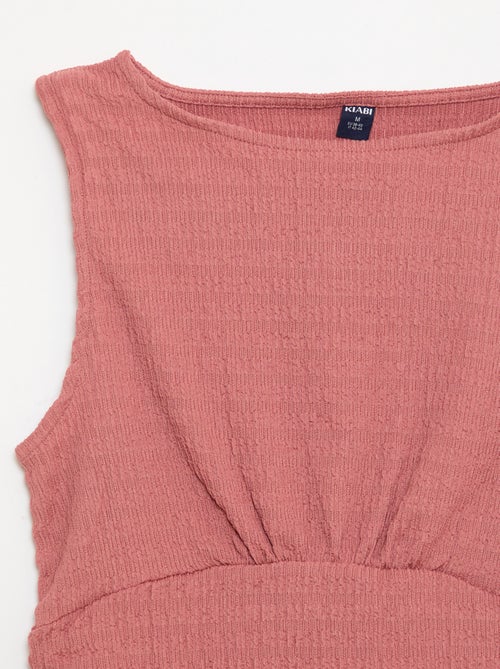 Top aderente in tessuto crêpe - Kiabi