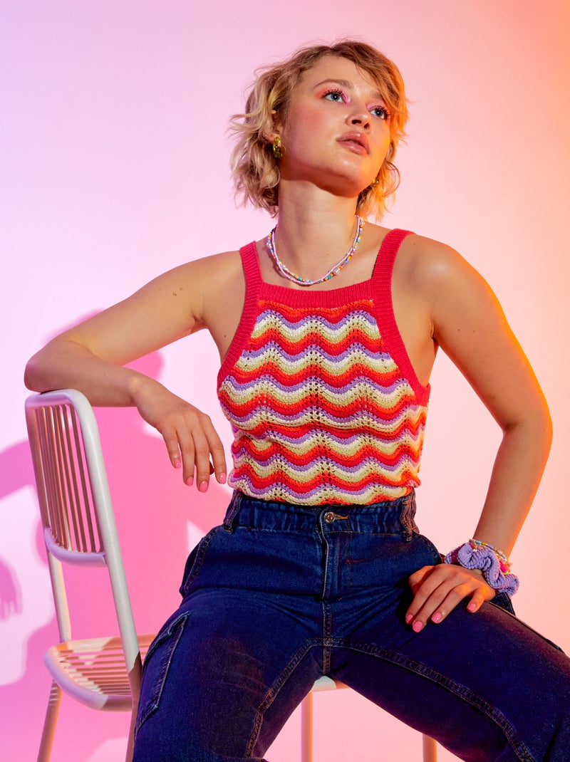 Top all'uncinetto ROSA - Kiabi