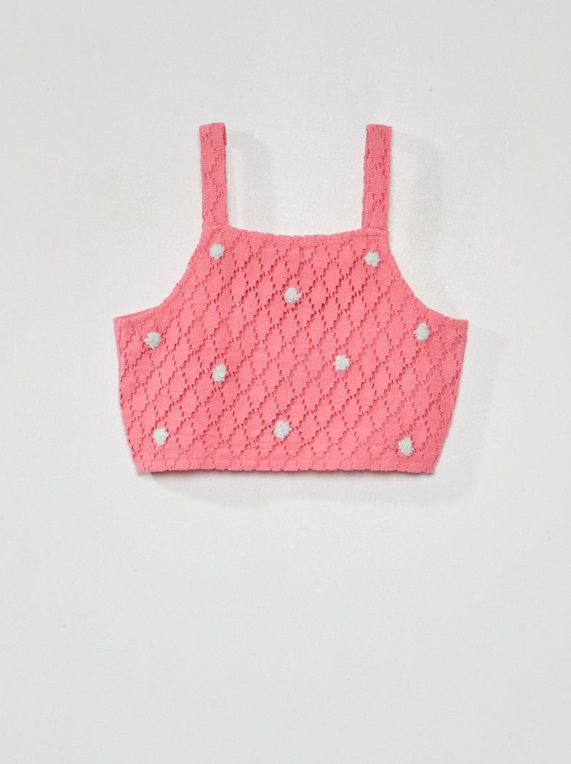 Top all'uncinetto rosa - Kiabi
