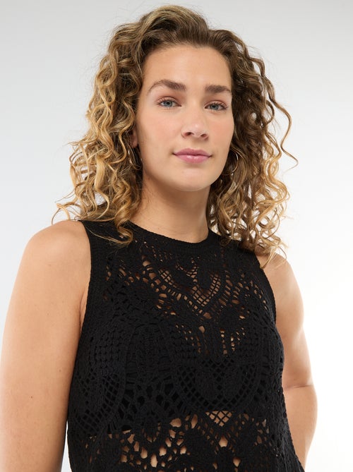 Top all'uncinetto senza maniche - Kiabi