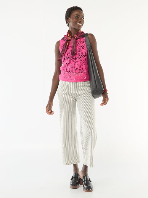 Top all'uncinetto senza maniche - Kiabi