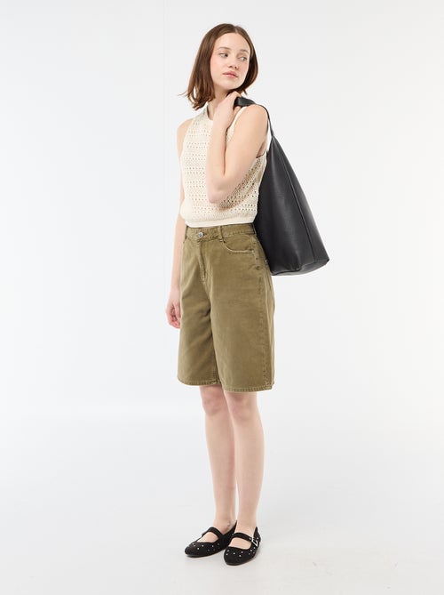 Top all'uncinetto traforato con giromanica ampi - Kiabi