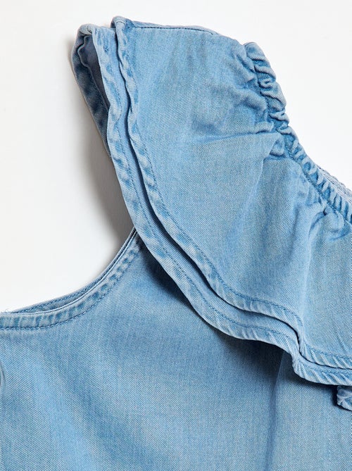 Top asimmetrico con spalline e scollo a balze - Kiabi