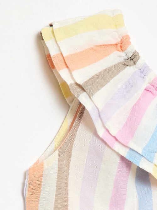 Top asimmetrico con spalline e volant - Kiabi