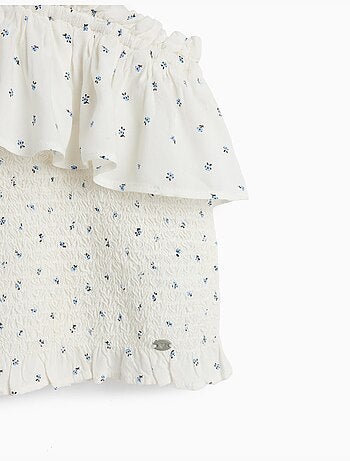 Top asimmetrico con volant, MO Fashion