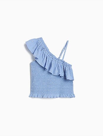 Top asimmetrico con volant, MO Fashion