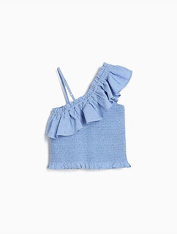 Top asimmetrico con volant, MO Fashion
