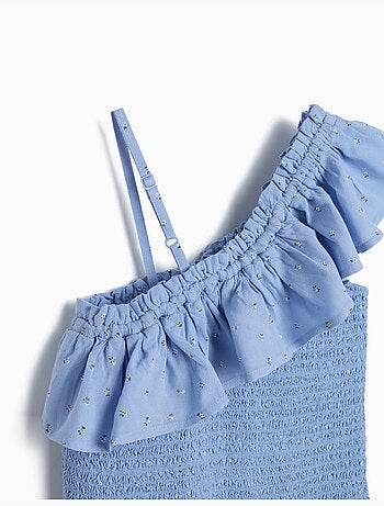 Top asimmetrico con volant, MO Fashion