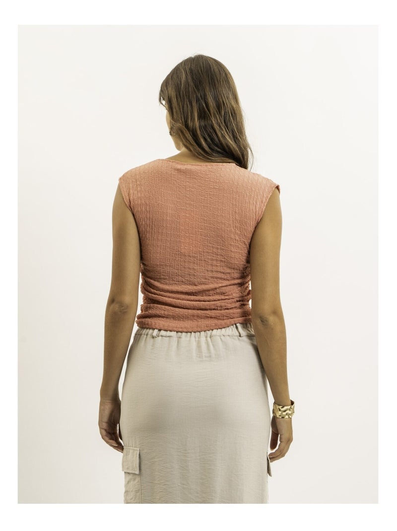 Top asimmetrico FAYLA Arancione corallo - Kiabi