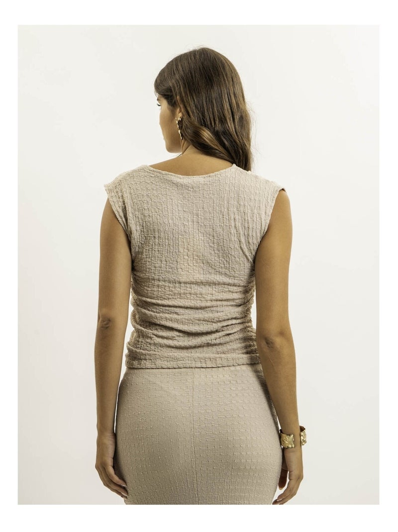 Top asimmetrico FAYLA Beige - Kiabi