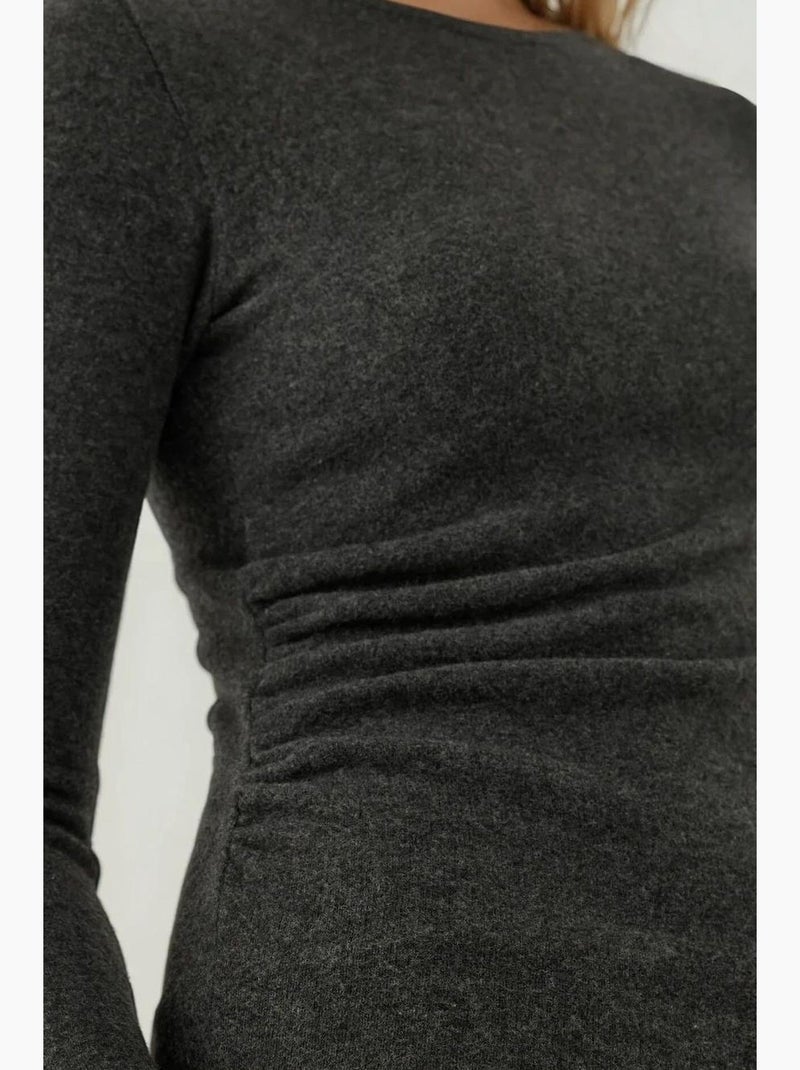 Top basic in misto viscosa hiccup Grigio nero - Kiabi