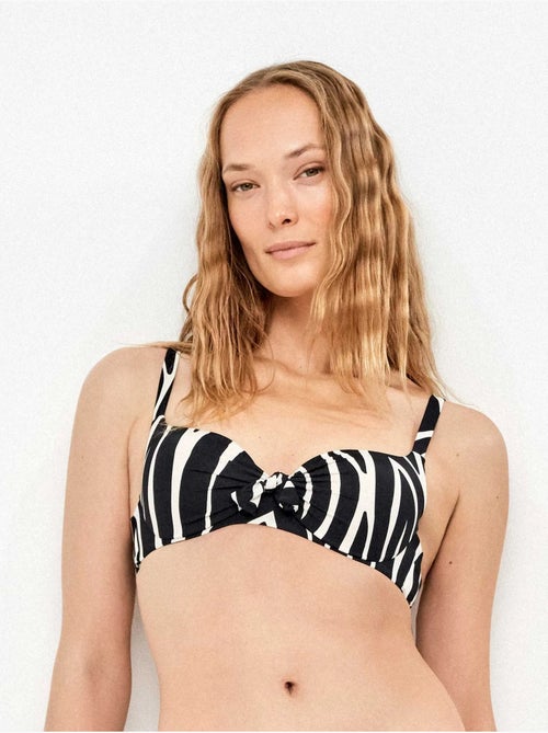 Top bikini a capacità in tessuto stampato animalier zebra - Kiabi Top bikini a capacità in tessuto stampato animalier zebra - Kiabi