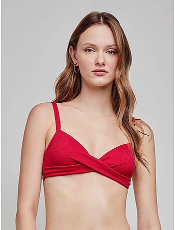 Top bikini a capacità tessuto di struttura