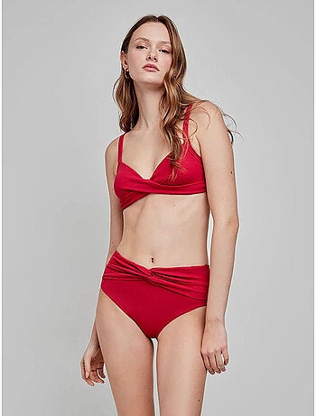 Top bikini a capacità tessuto di struttura