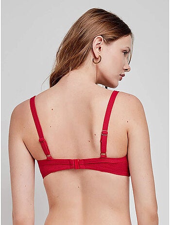 Top bikini a capacità tessuto di struttura