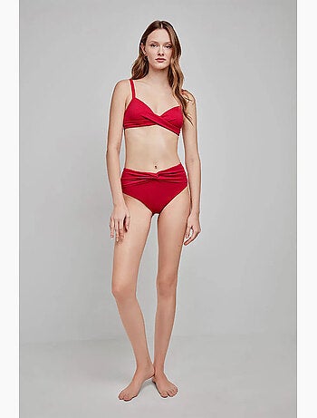 Top bikini a capacità tessuto di struttura