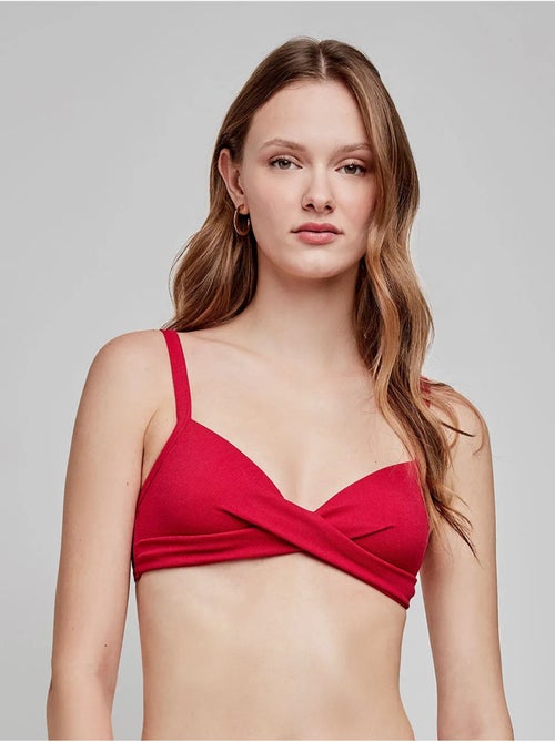 Top bikini a capacità tessuto di struttura - Kiabi Top bikini a capacità tessuto di struttura - Kiabi