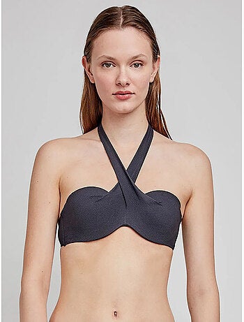 Top bikini a fascia fantasia tribale