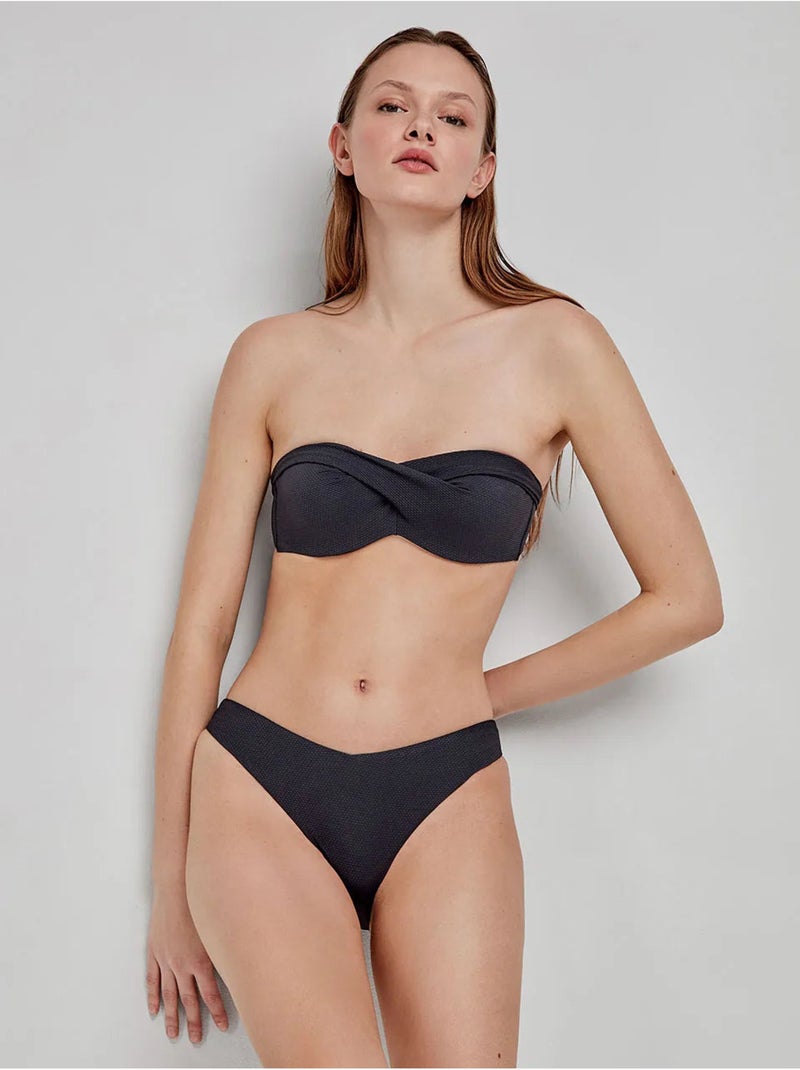 Top bikini a fascia fantasia tribale Nero - Kiabi