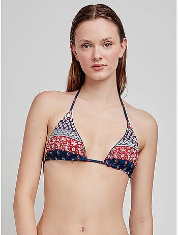 Top bikini a triangolo e reversibile senza ferretto