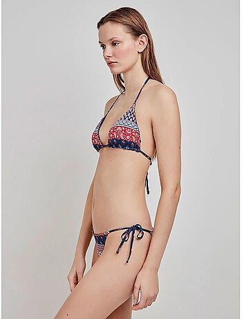 Top bikini a triangolo e reversibile senza ferretto