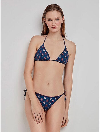 Top bikini a triangolo e reversibile senza ferretto