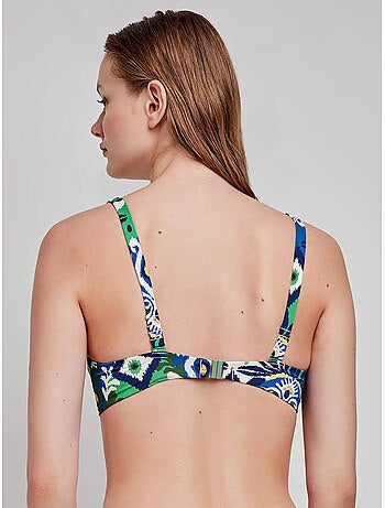 Top bikini a triangolo fantasia tribale