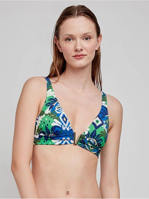 Top bikini a triangolo fantasia tribale - Kiabi Top bikini a triangolo fantasia tribale - Kiabi