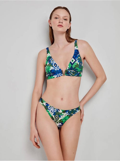 Top bikini a triangolo fantasia tribale - Kiabi Top bikini a triangolo fantasia tribale - Kiabi