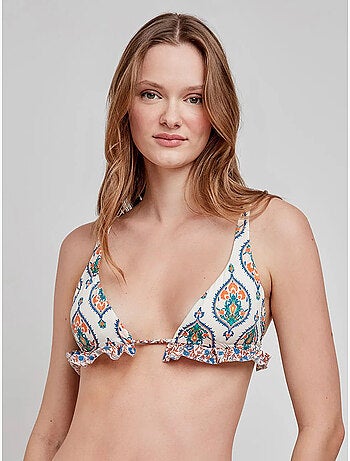 Top bikini a triangolo senza ferretto