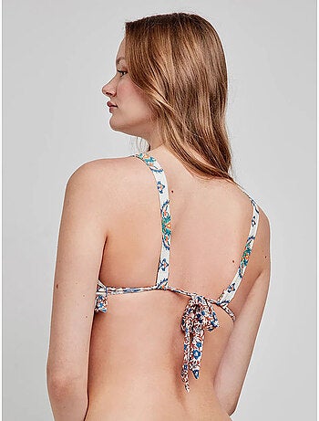 Top bikini a triangolo senza ferretto