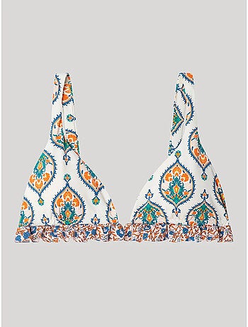 Top bikini a triangolo senza ferretto