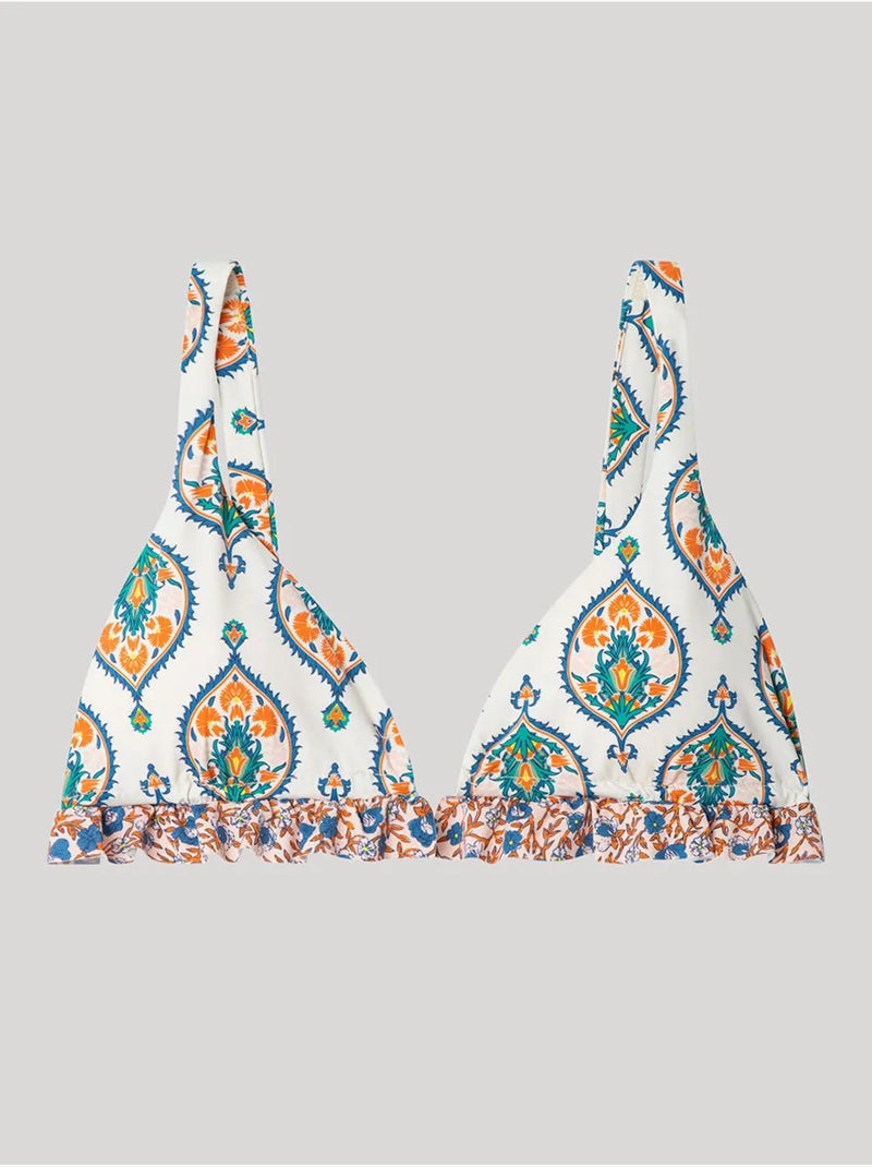 Top bikini a triangolo senza ferretto Multicolore - Kiabi