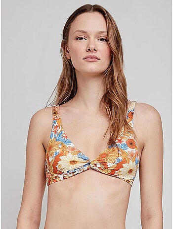 Top bikini a triangolo senza ferretto