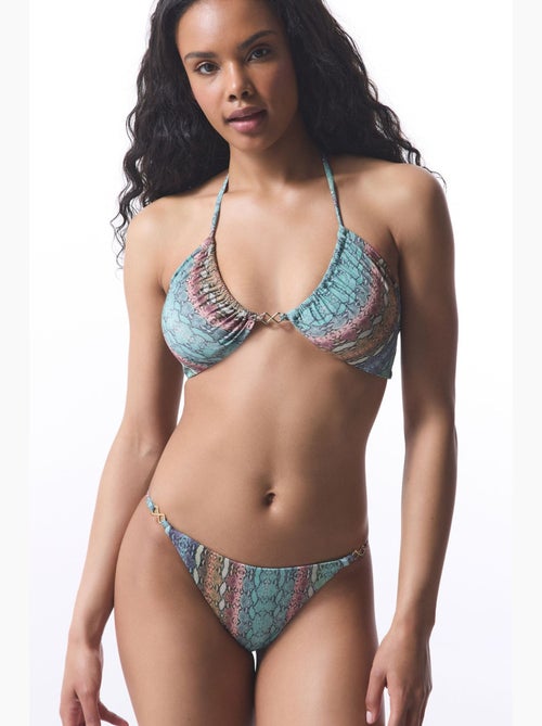 Top bikini aida reverse v con stampa serpente penti - Kiabi