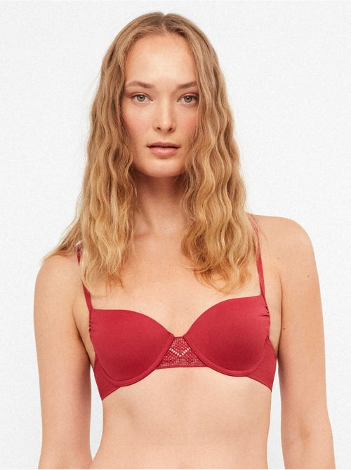 Top bikini balconette liscio - Kiabi Top bikini balconette liscio - Kiabi
