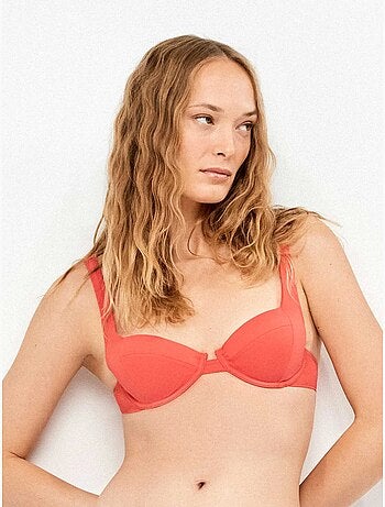 Top bikini balconette rosso