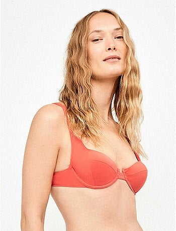 Top bikini balconette rosso