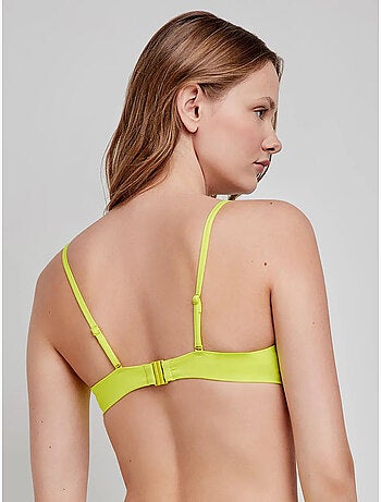 Top bikini bandeau a tinta unita
