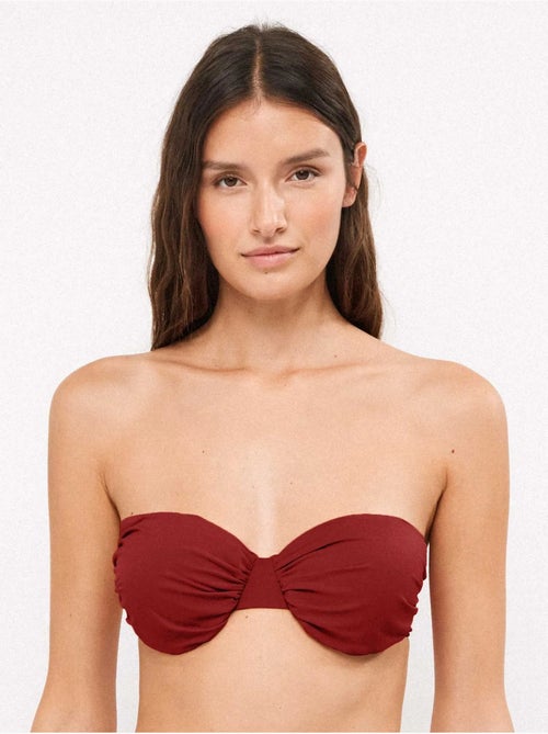 Top bikini bandeau con coppe estraibili - Kiabi Top bikini bandeau con coppe estraibili - Kiabi