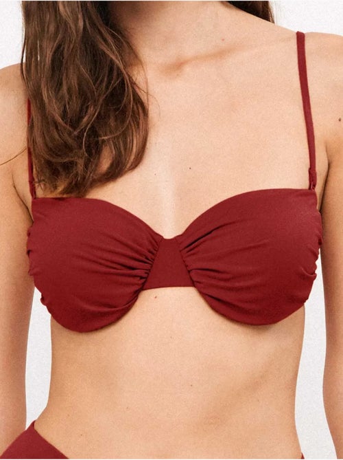 Top bikini bandeau con coppe estraibili - Kiabi Top bikini bandeau con coppe estraibili - Kiabi