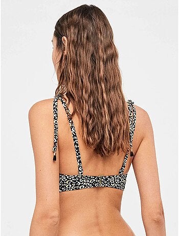 Top bikini bandeau con ferretto in silicone