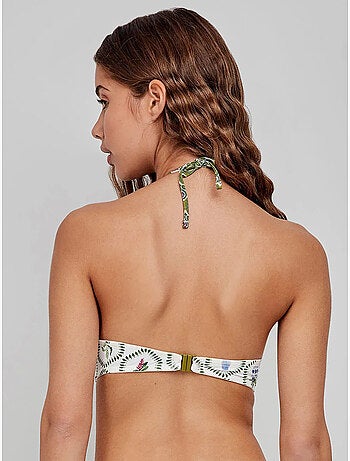 Top bikini bandeau fantasia floreale